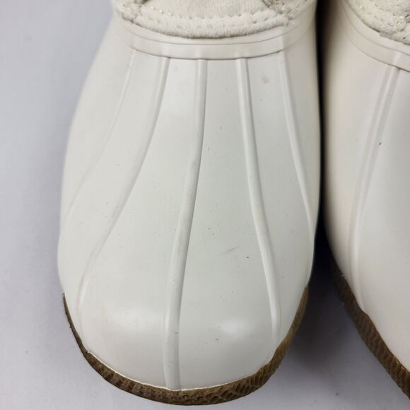 Sperry Top Sider Women's Saltwater Duck Boot Wool Ivory Snow Rain Boots Size 8 - Picture 9 of 14